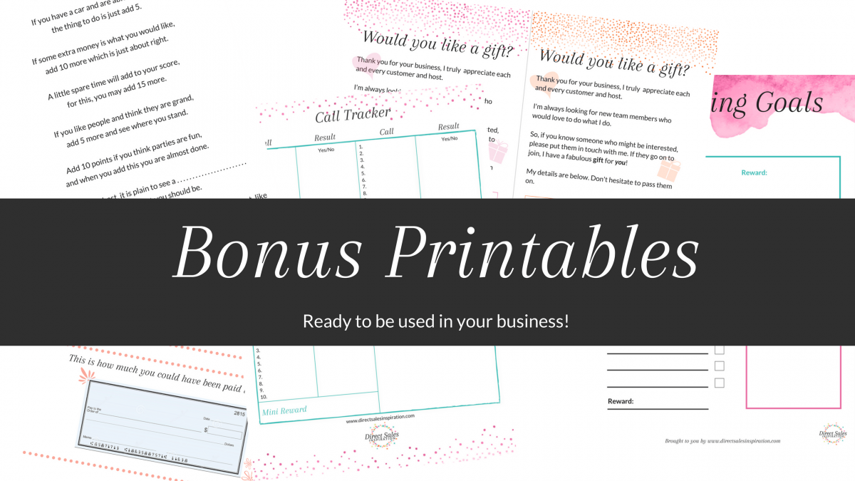 bonus – Direct Sales Inspiration