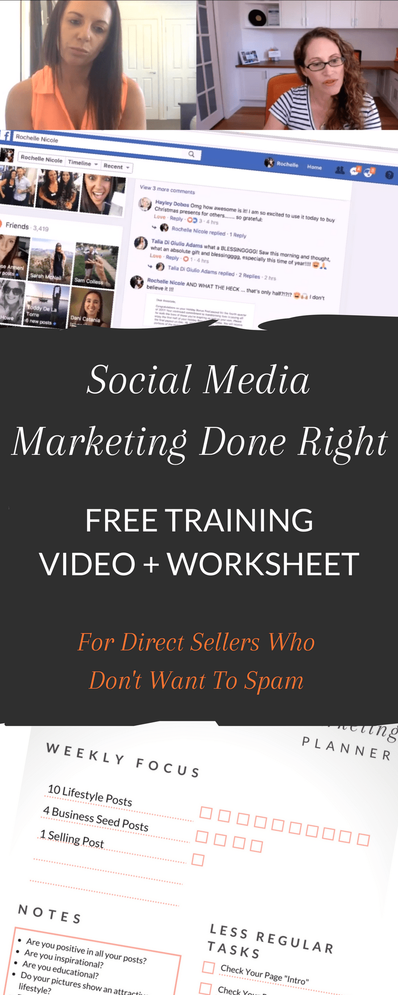 You want to do #SocialMedia #Marketing for your #DirectSelling business. But you don't want to spam anybody. Check this free #training video on #AttractionMarketing with an in-depth look at a #DirectSeller's Facebook page. Grab the FREE #printable too >>