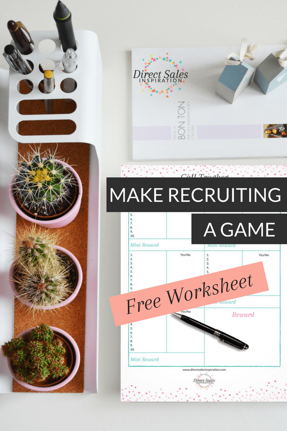 Make recruiting easier by making it into a game. Free worksheet for #DirectSellers and #PartyPlan reps. Grab it now >>