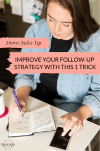 Improve your follow-up strategy with this one trick: a leads book for all your recruiting or host leads. #directsales #directselling