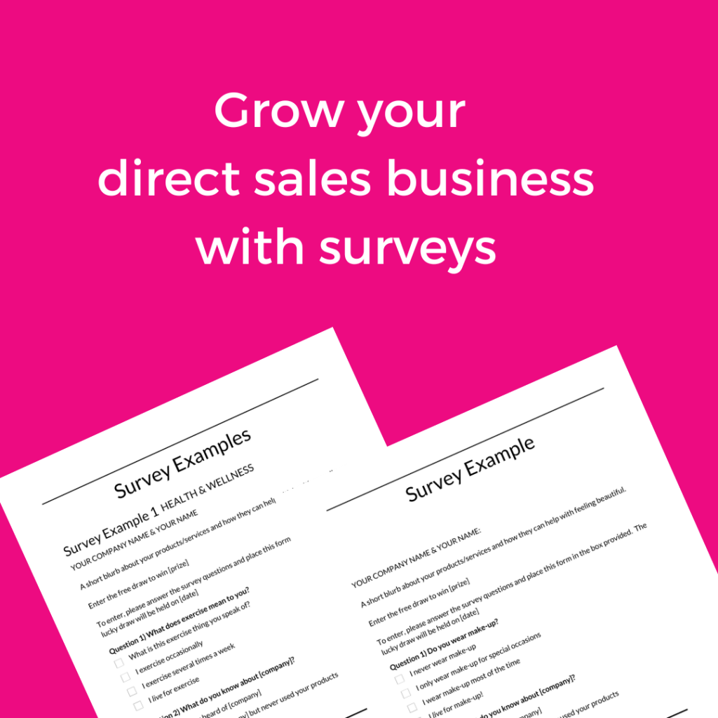 grow your direct sales business with surveys